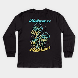 Mushroomcore Madness Kids Long Sleeve T-Shirt